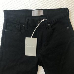 Everlane Straight Leg Black Jeans, Size 25